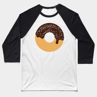 Simple Chocolate Donut with Powdered Sugar Baseball T-Shirt